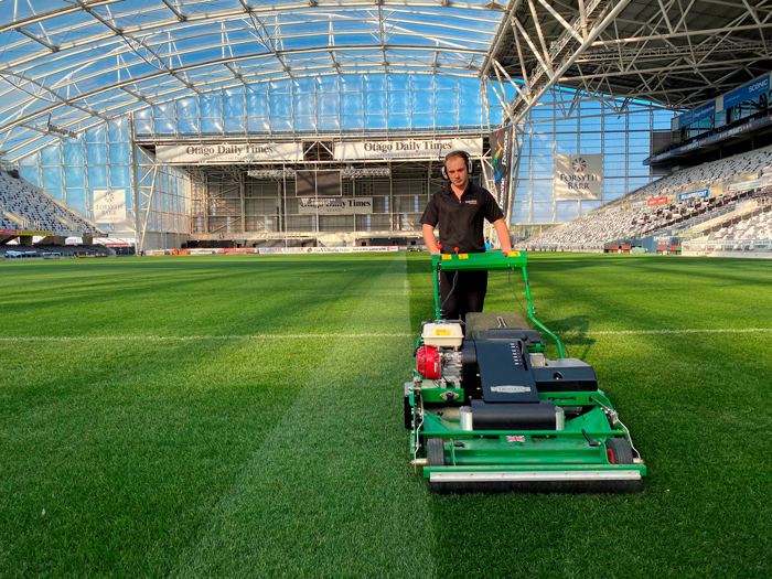 Dennis PRO 34R a time saver at the Forsyth Barr Stadium in New Zealand